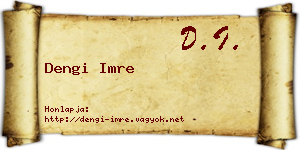 Dengi Imre névjegykártya