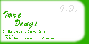 imre dengi business card